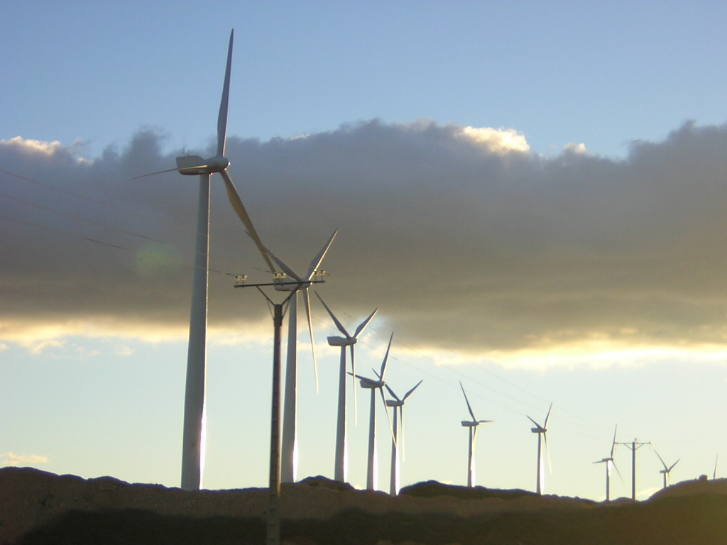 Es curioso que los molinos de viento, que España hiciera protagonistas en la literatura, todavía abunden en el paisaje, más modernos y estos para generar electricidad. Es raro no toparse con alguna granja eólica andando lo suficiente por cualquier ruta.
