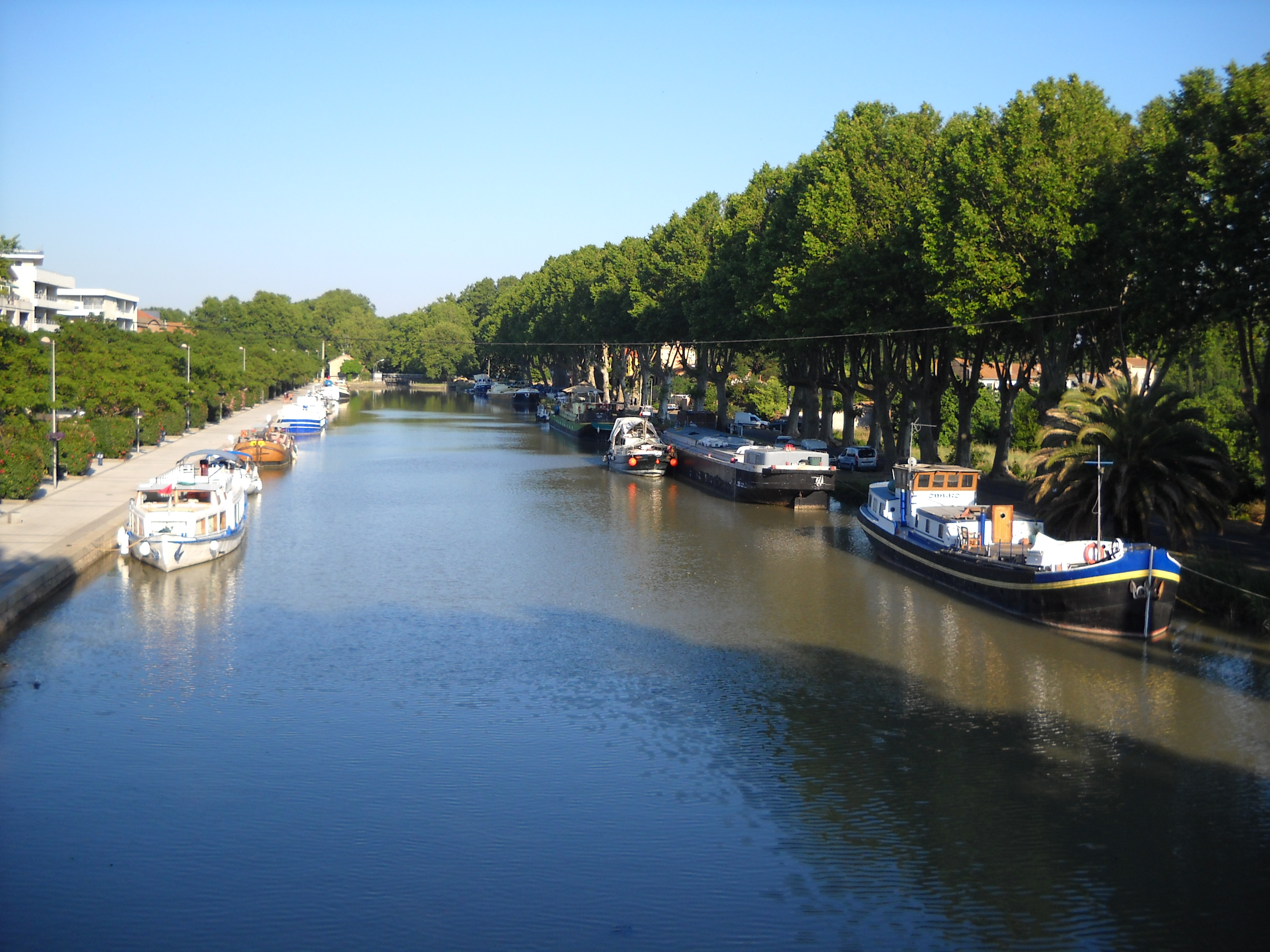 Canal du Midi port by Beziers, France