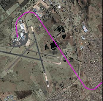 Enlace entre las vías del Roca, cerca de la estación del pueblo de Ezeiza, al aeropuerto, para ofrecer un servicio lanzadera Constitución-Aeropuerto, previendo la masiva afluencia de viajeros si se trasladara Aeroparque.